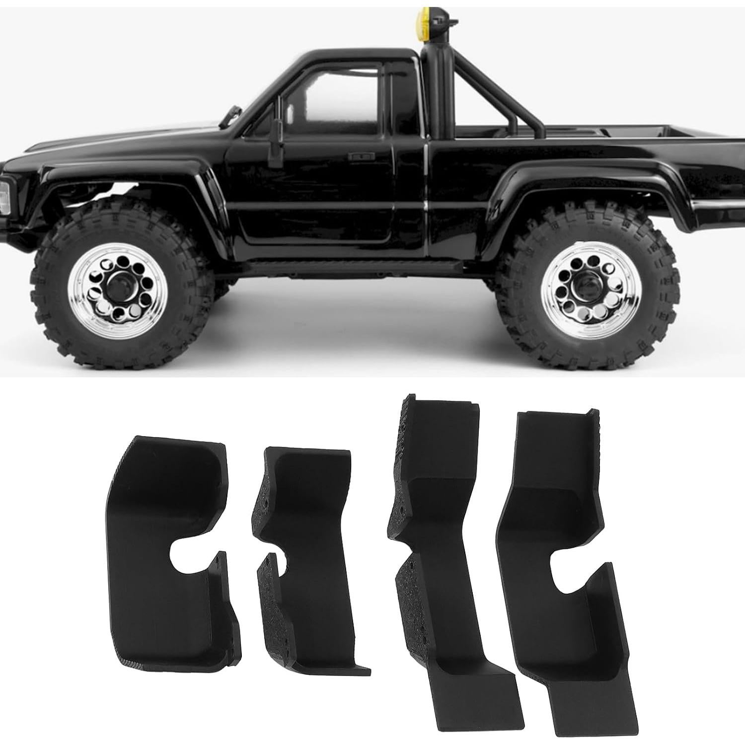 Guardabarros para Coche RC HILUX HPI Venture 1/18 - Resina Negra