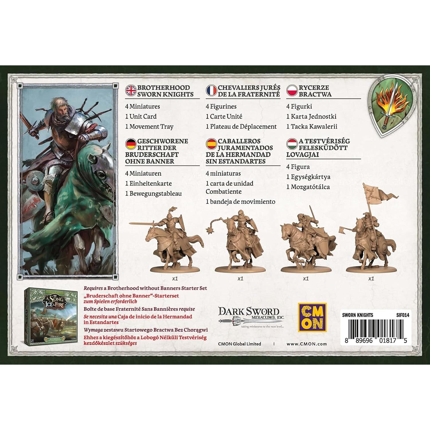 Juego de Miniaturas de Mesa CMON Caballeros Juramentados 4 Figuras