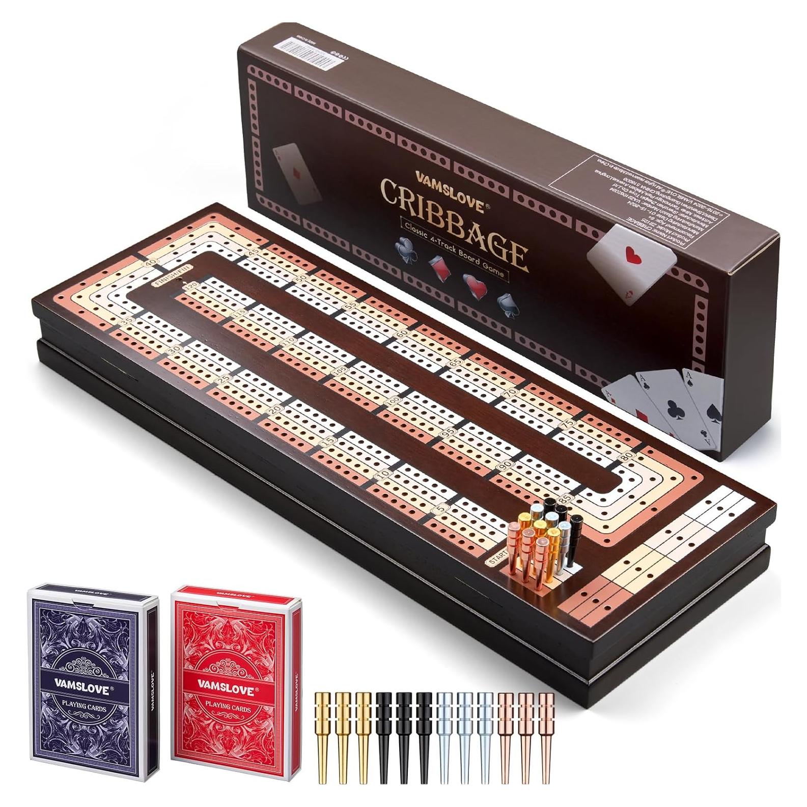 Juego de Mesa Cribbage de Madera VAMSLOVE con Tablero Magnético