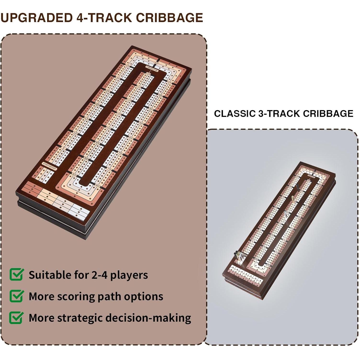 Juego de Mesa Cribbage de Madera VAMSLOVE con Tablero Magnético