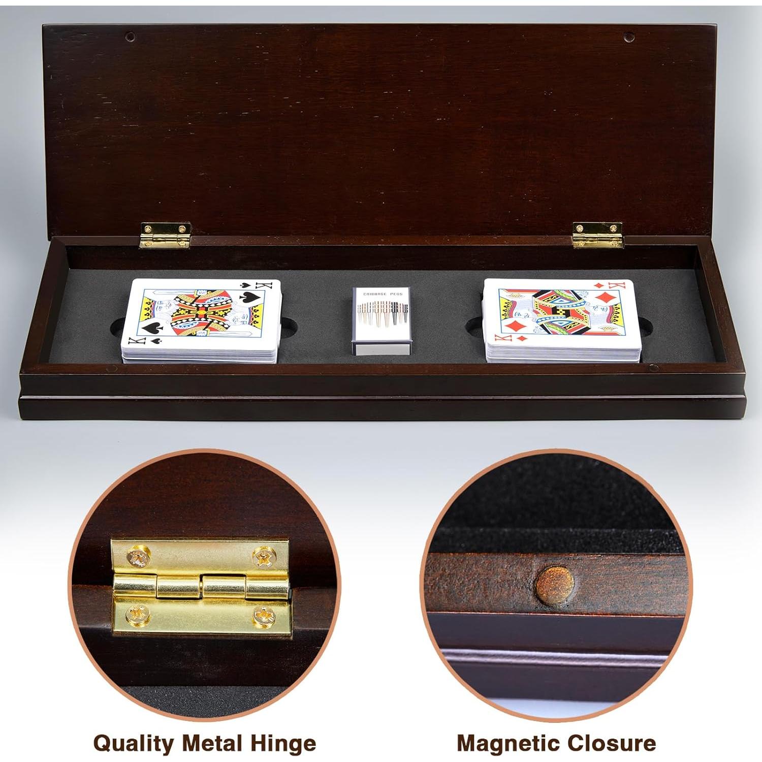 Juego de Mesa Cribbage de Madera VAMSLOVE con Tablero Magnético