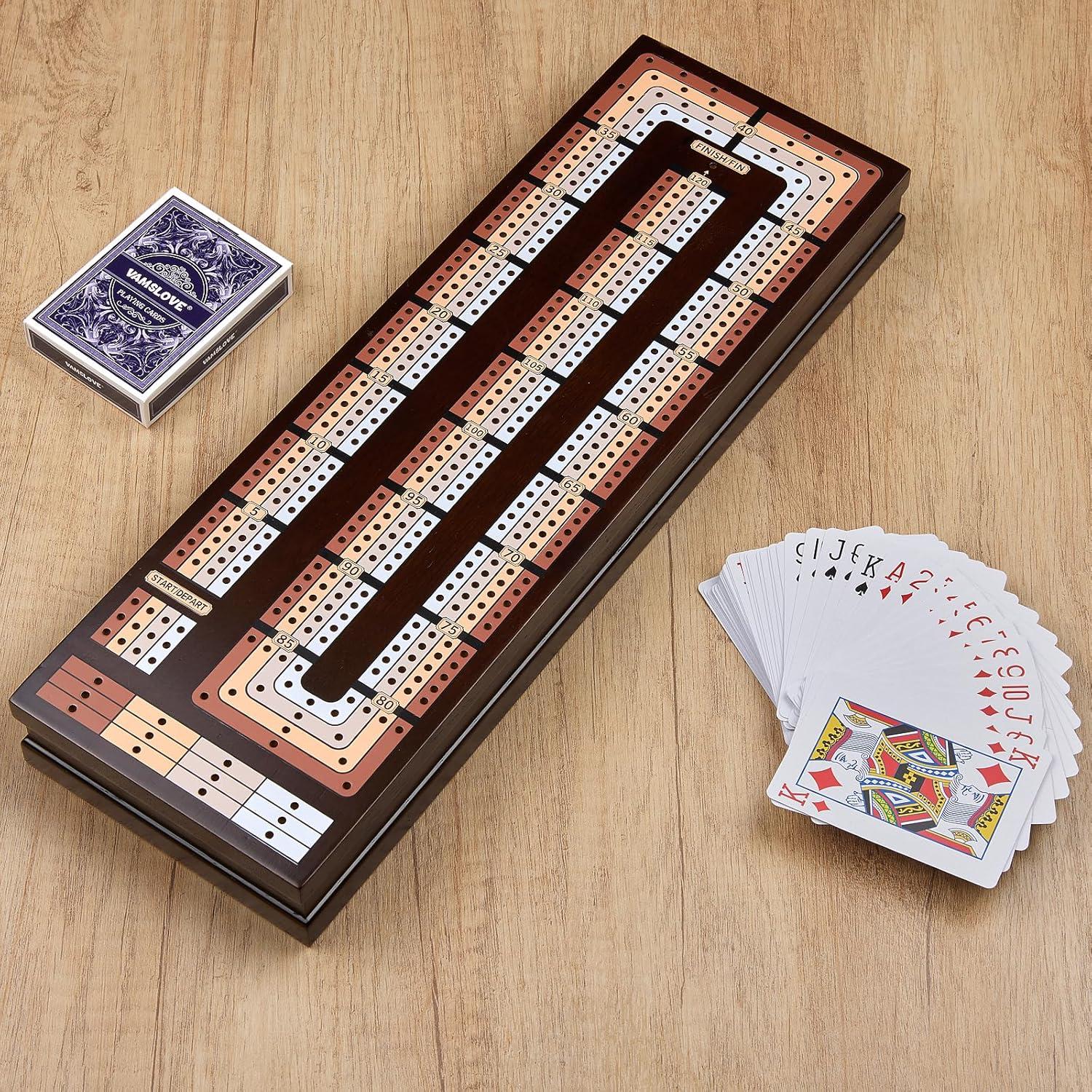 Juego de Mesa Cribbage de Madera VAMSLOVE con Tablero Magnético