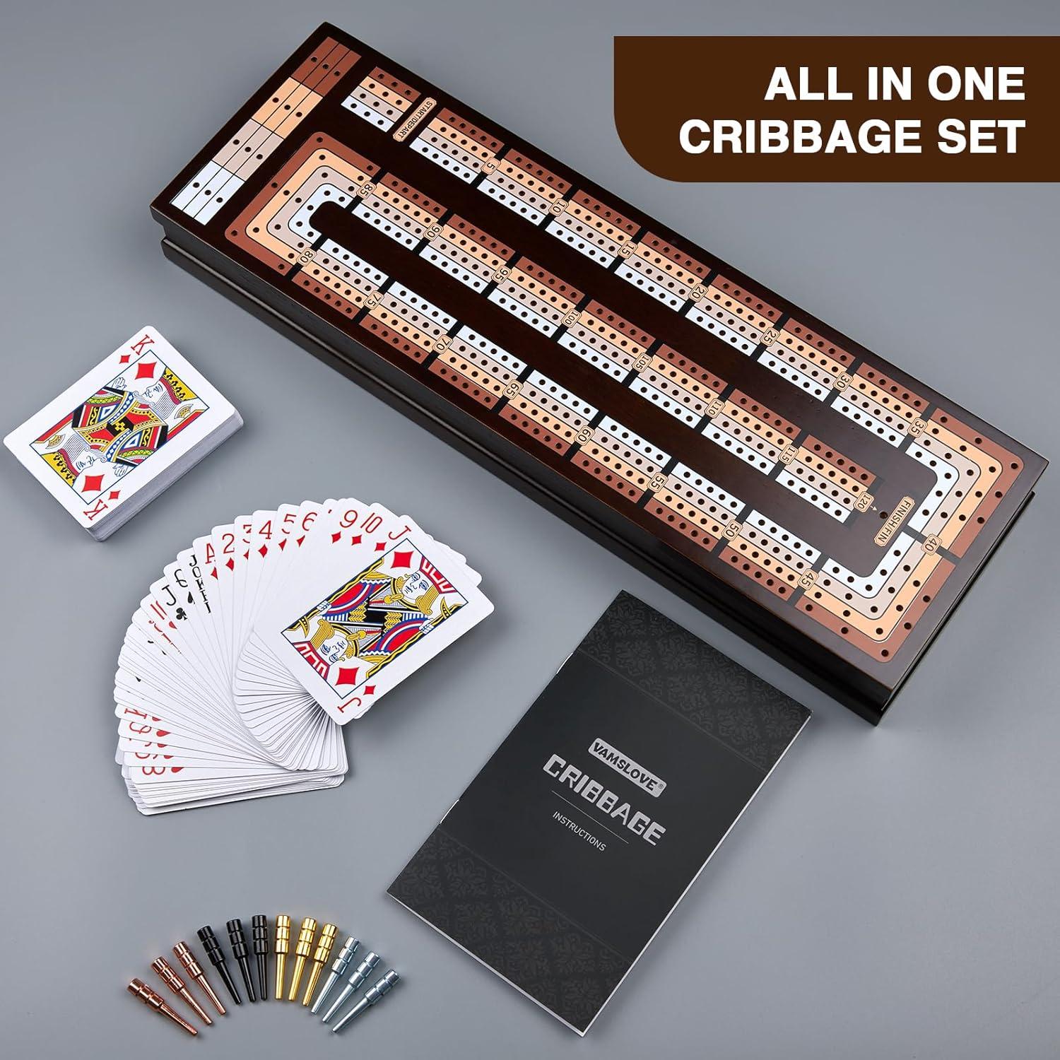 Juego de Mesa Cribbage de Madera VAMSLOVE con Tablero Magnético
