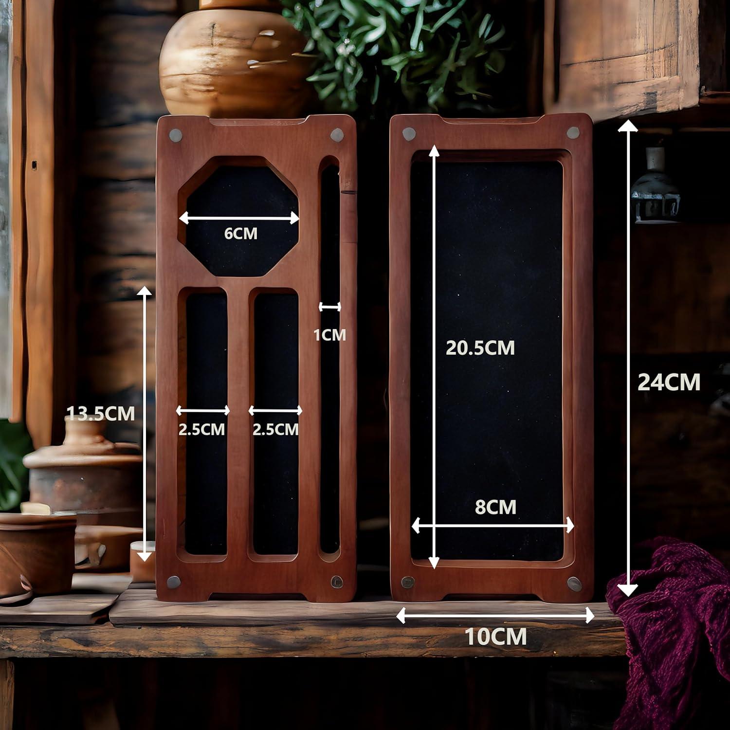 Caja de Dados de Madera Hunmor 24.1x10.2 cm con Tapa Magnética