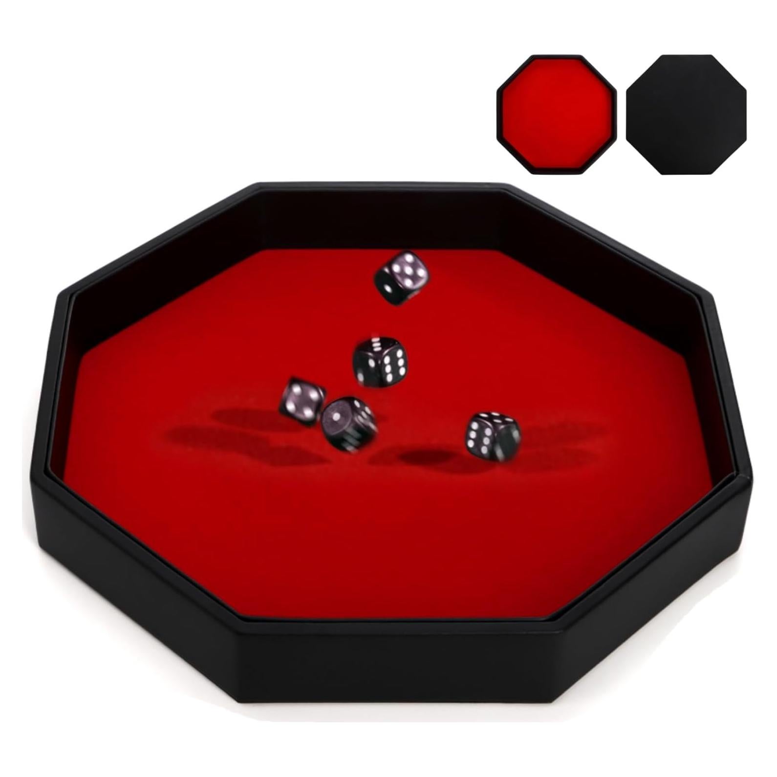 Bandeja Octagonal para Lanzar Dados Noamus 29.2 cm Rojo