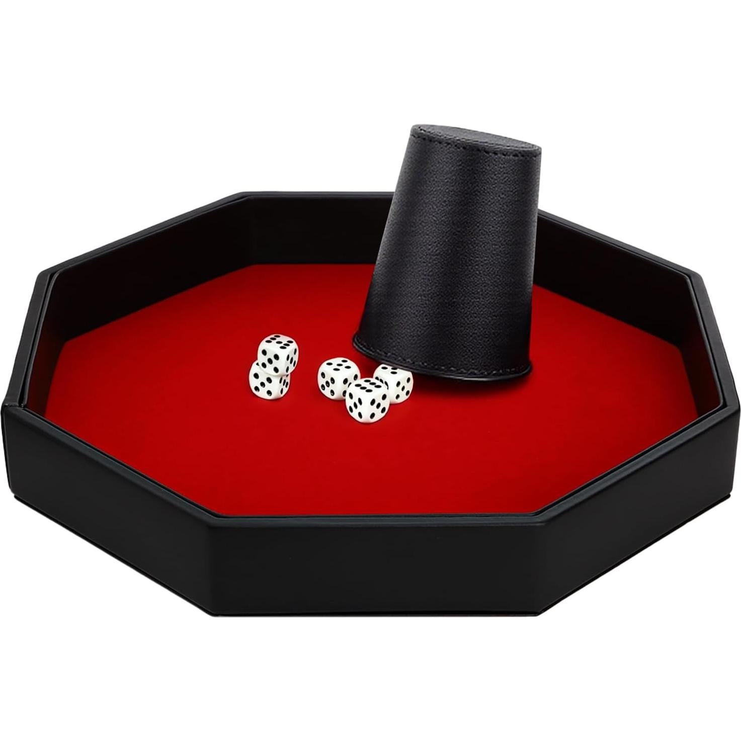 Bandeja Octagonal para Lanzar Dados Noamus 29.2 cm Rojo