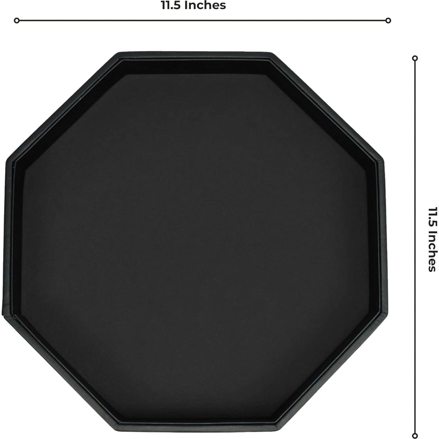 Bandeja para Dados Octagonal RNK Gaming 29.2 cm PU Cuero Negro