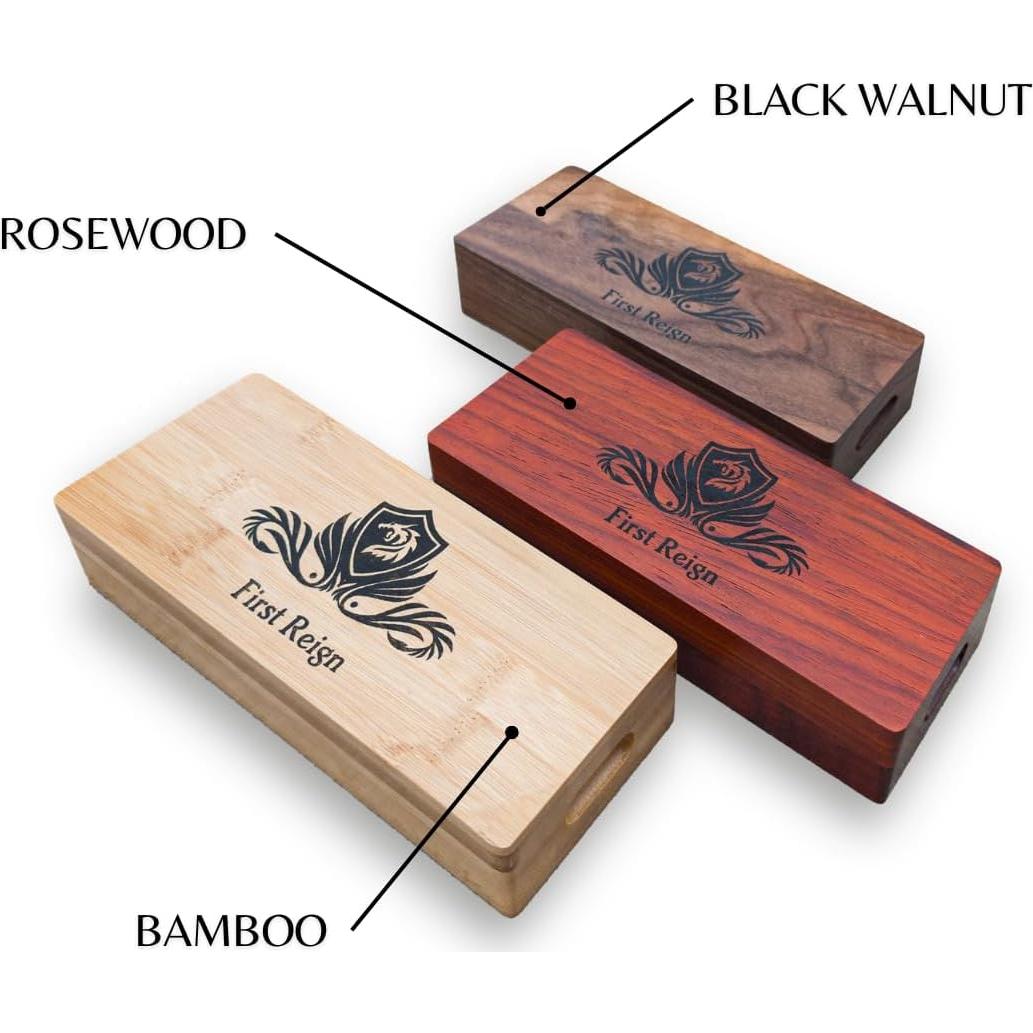 Bandeja de Dados de Madera First Reign Nuez Negra 2 Compartimentos