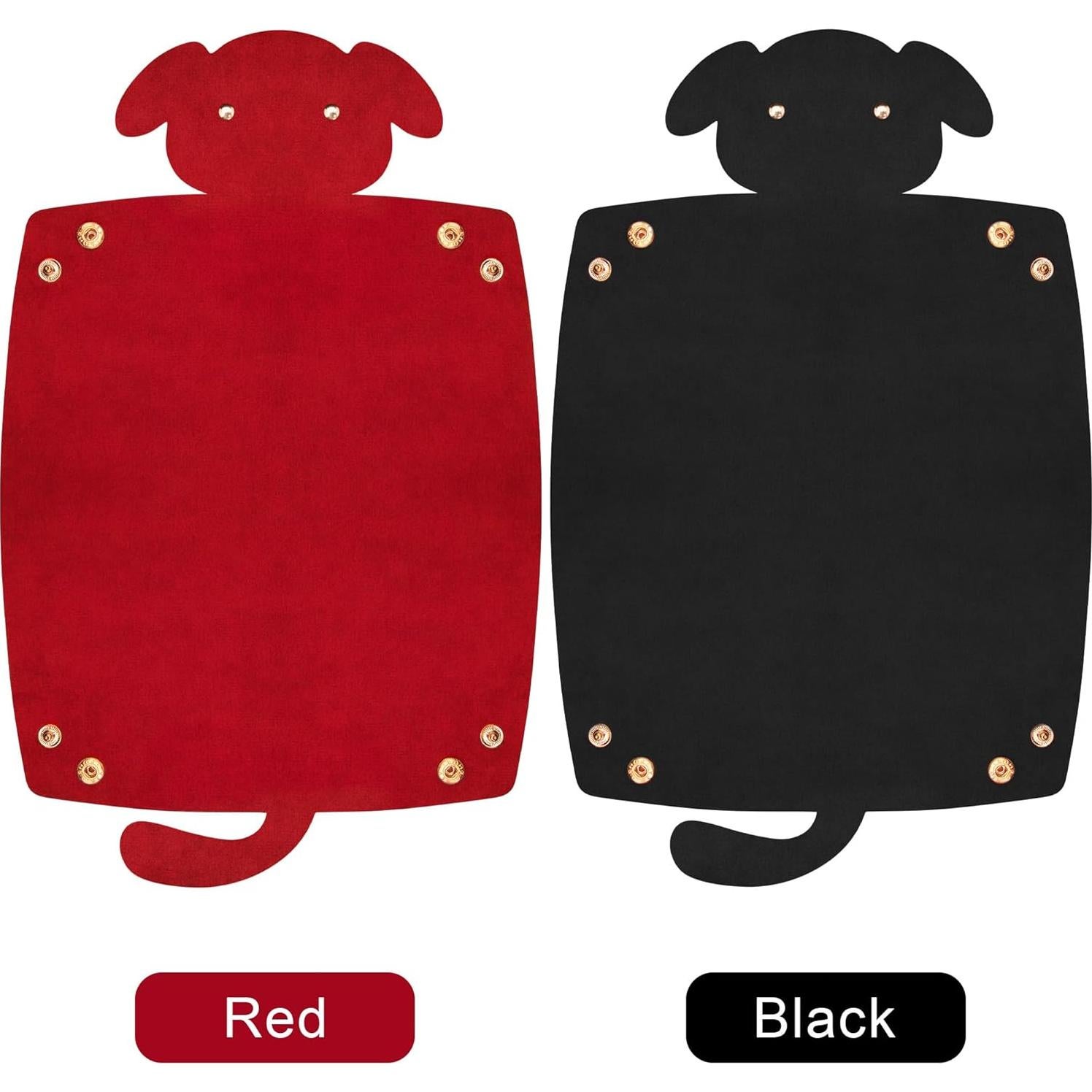 Bandeja de Dados para Perros SIQUK 2 Piezas Plegables Negro Rojo