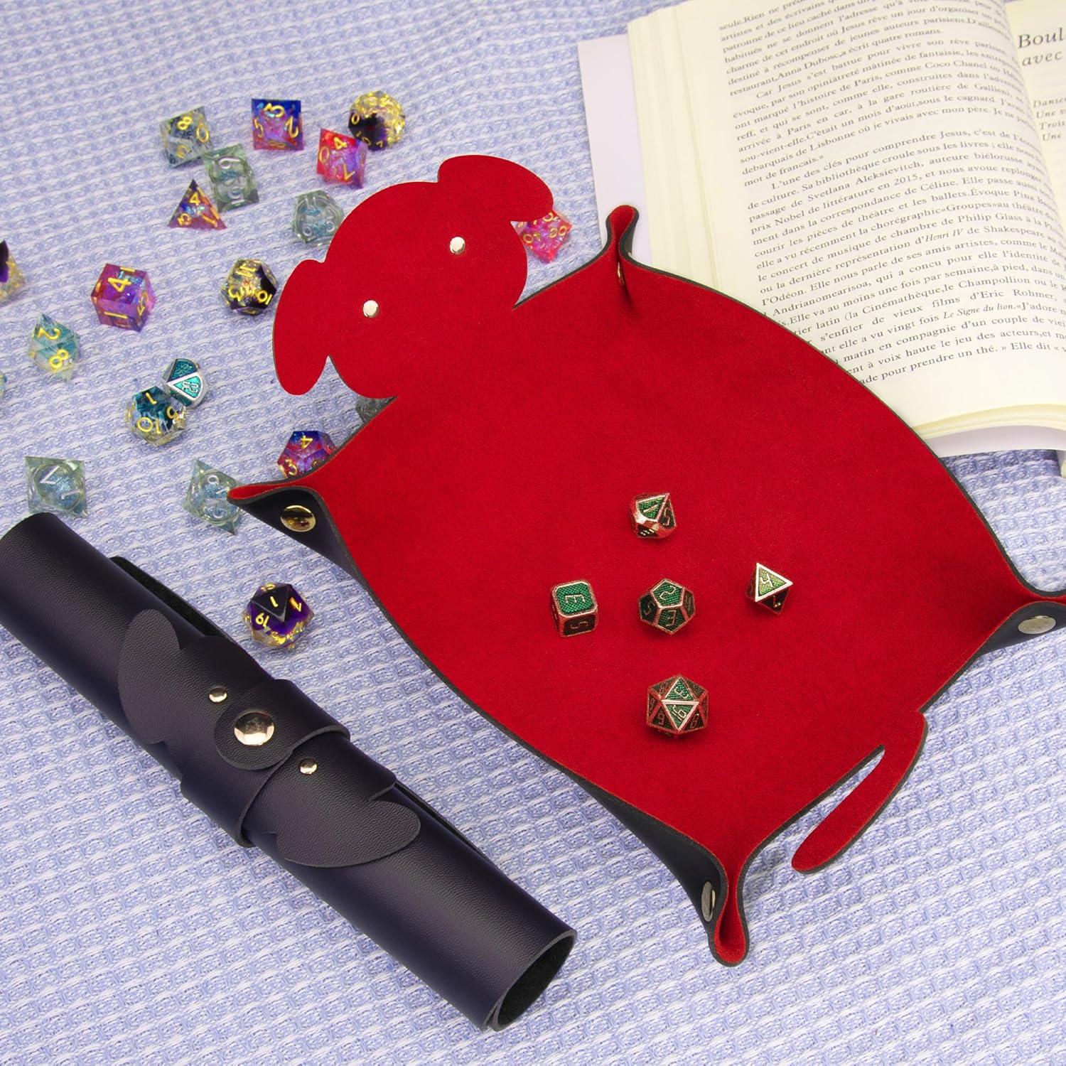 Bandeja de Dados para Perros SIQUK 2 Piezas Plegables Negro Rojo