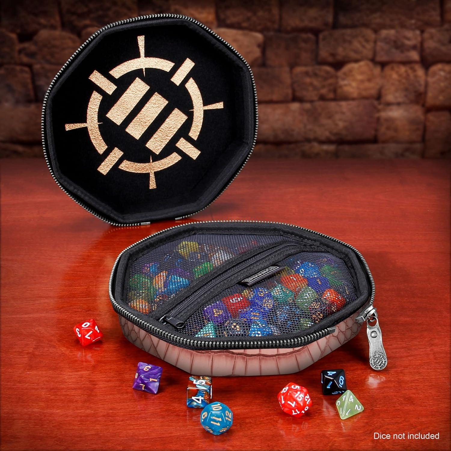 Bandeja y Estuche de Dados DnD ENHANCE Dragón Rosa 150 Dados