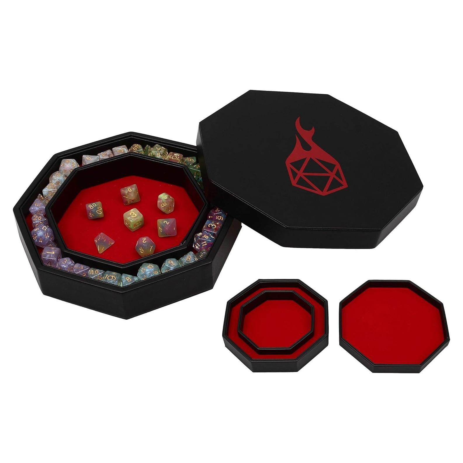 Bandeja de Dados Forged Dice Co. con Piel de Dragón Negro