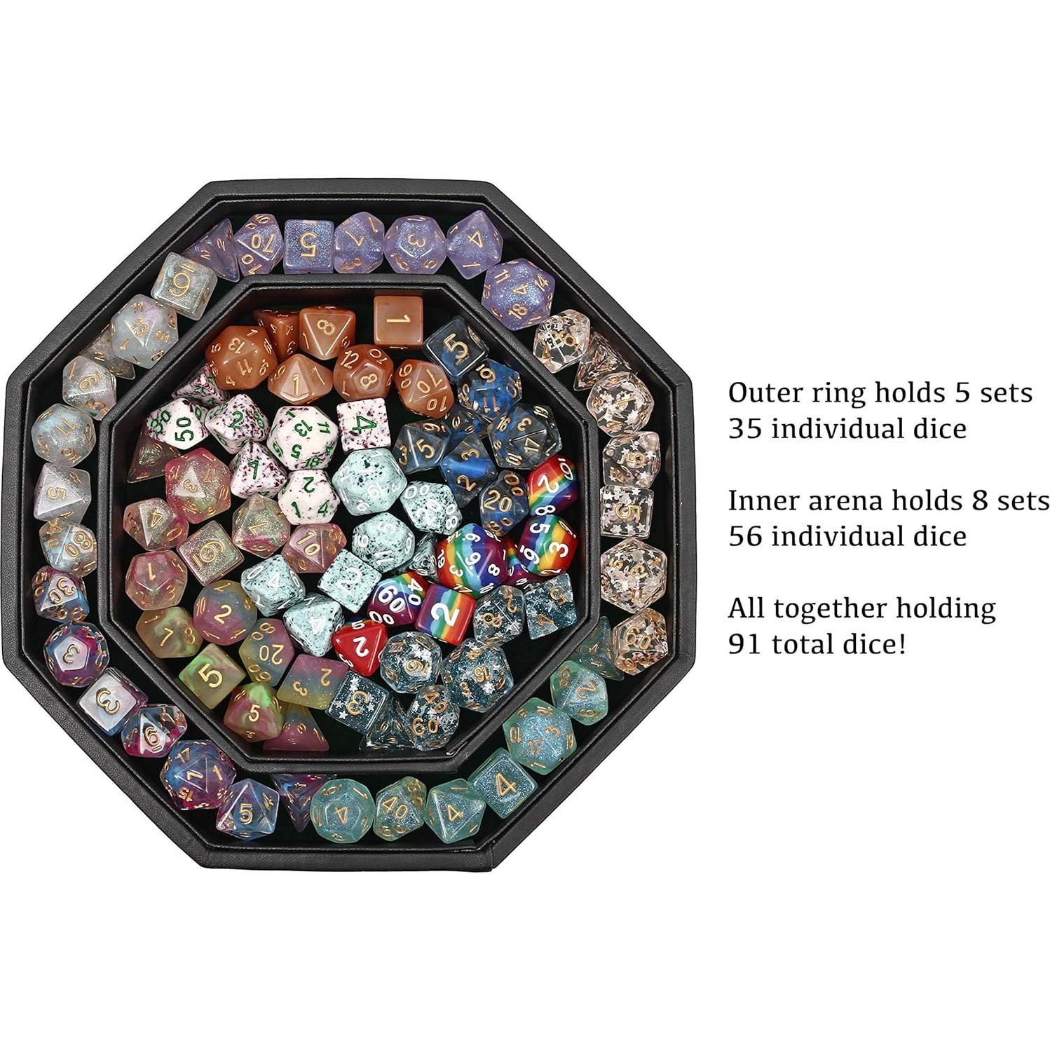 Bandeja de Dados Forged Dice Co. con Piel de Dragón Negro