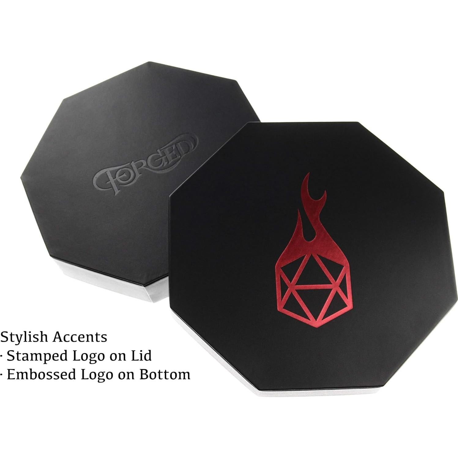 Bandeja de Dados Forged Dice Co. con Piel de Dragón Negro