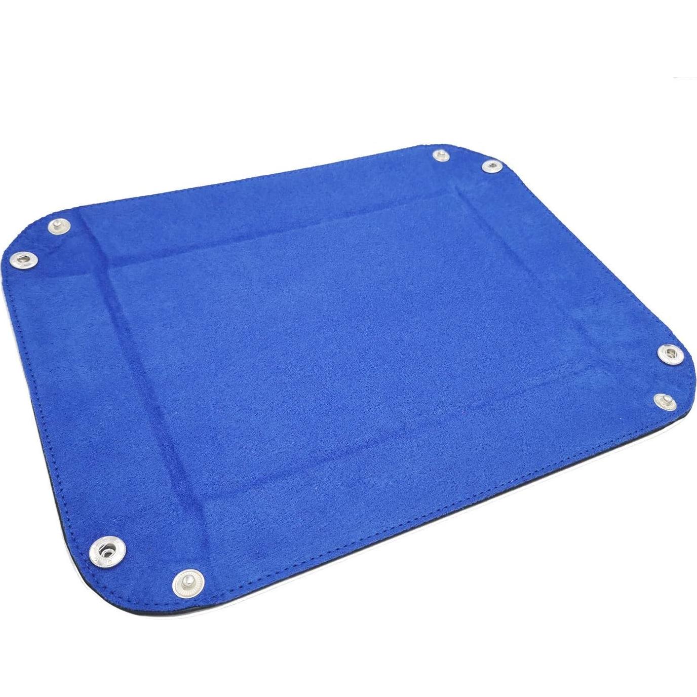 Bandeja Plegable para Dados Onwon de Cuero PU Azul 22.5x15cm