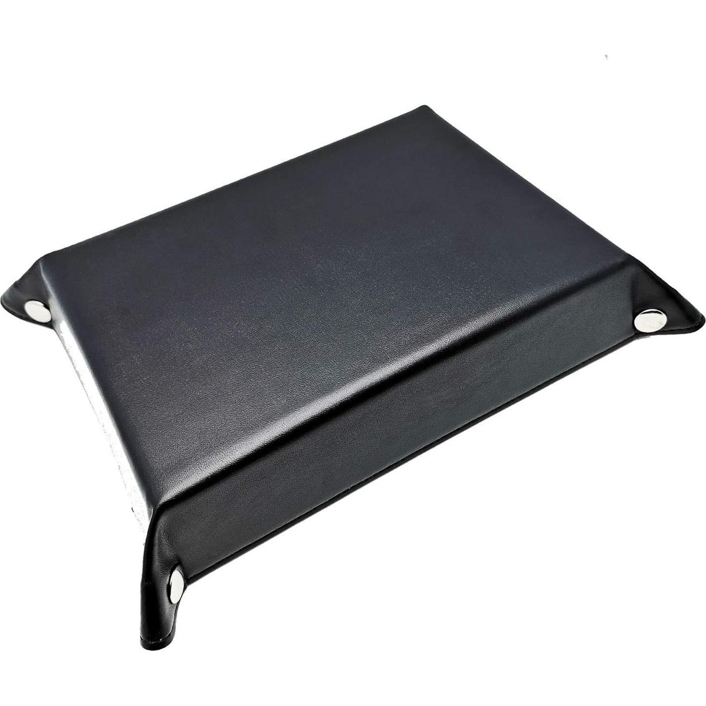 Bandeja Plegable para Dados Onwon de Cuero PU Azul 22.5x15cm