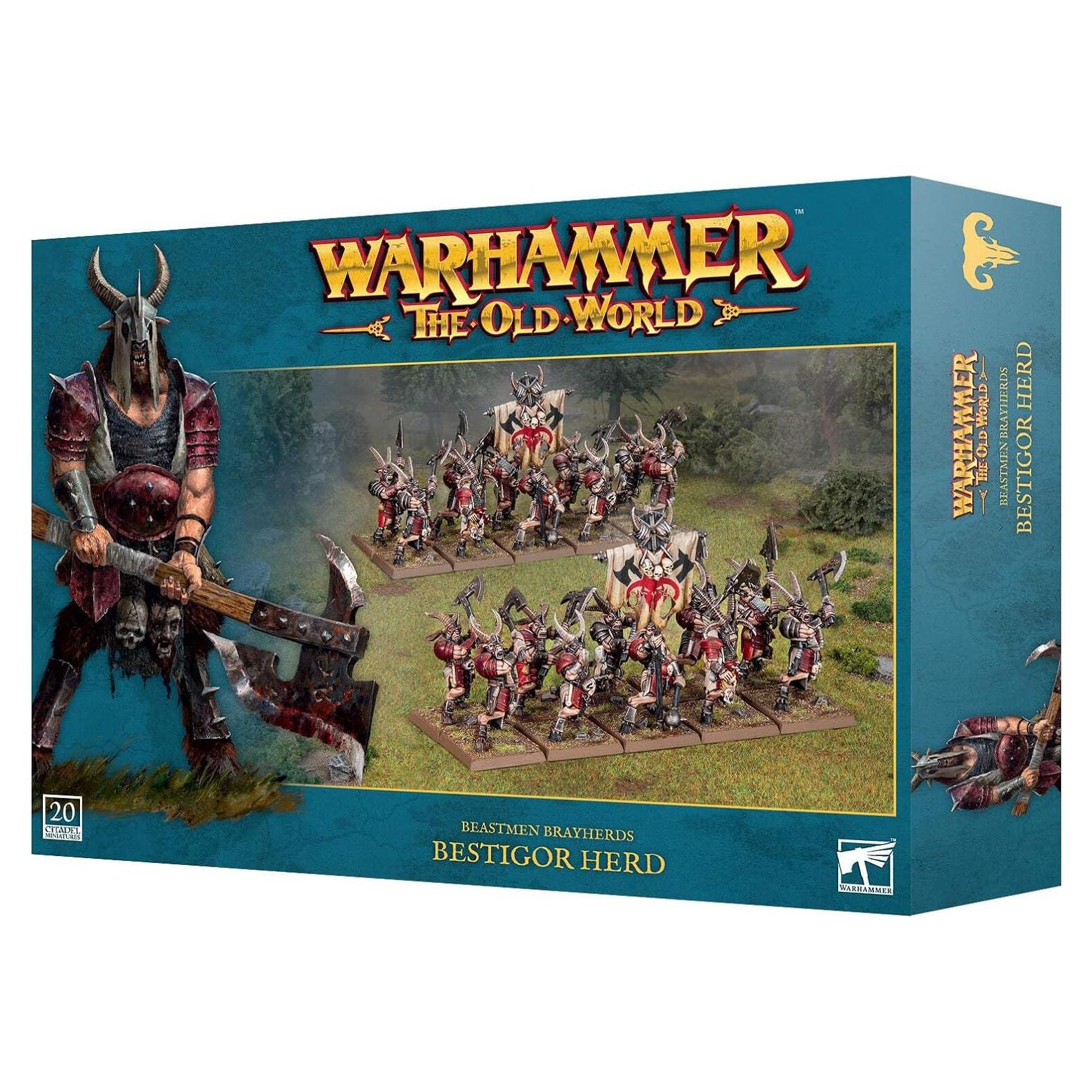 Warhammer El Viejo Mundo Bestigors - 20 Miniaturas Élite Hombres Bestia