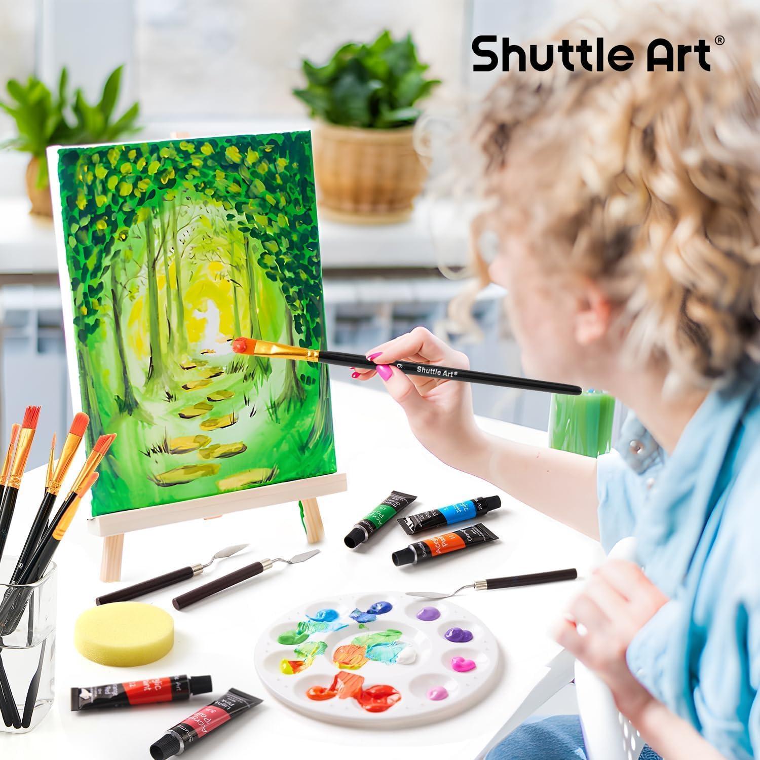 Conjunto de Pintura Acrílica Shuttle Art 54 Piezas 30 Colores