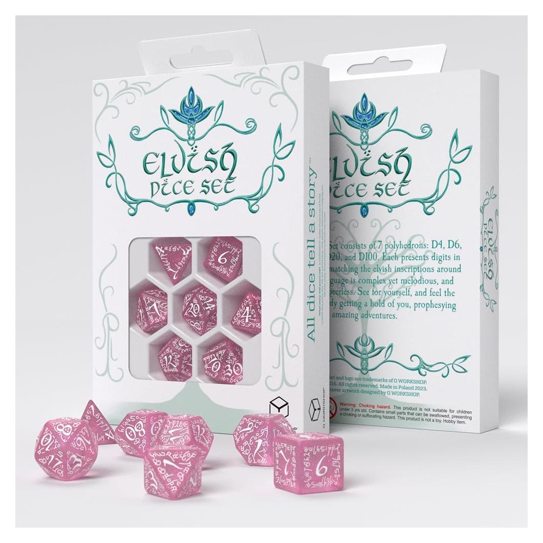 Conjunto de Dados Elfos Brillantes Q-Workshop Rosa y Blanco