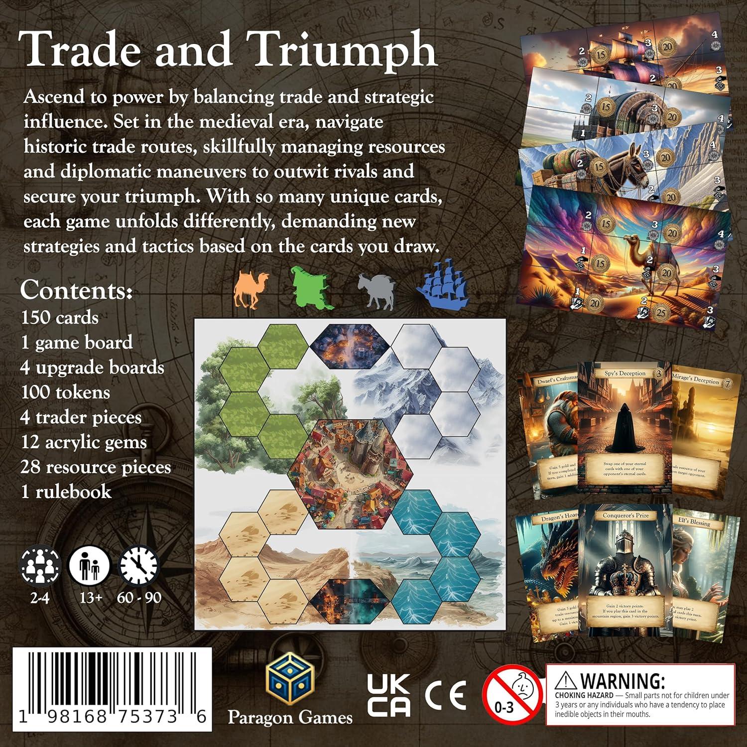 Juego de Mesa Comercio y Triunfo - Paragon Games - Estrategia Medieval