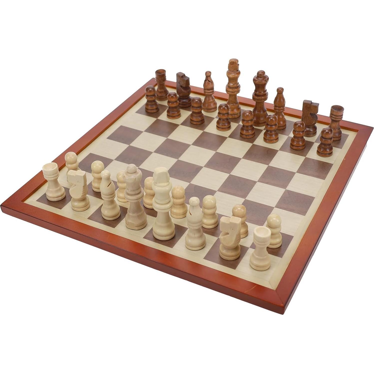 Conjunto de Juegos de Mesa 7 en 1 WE Games - Madera de Nogal 30.48 cm
