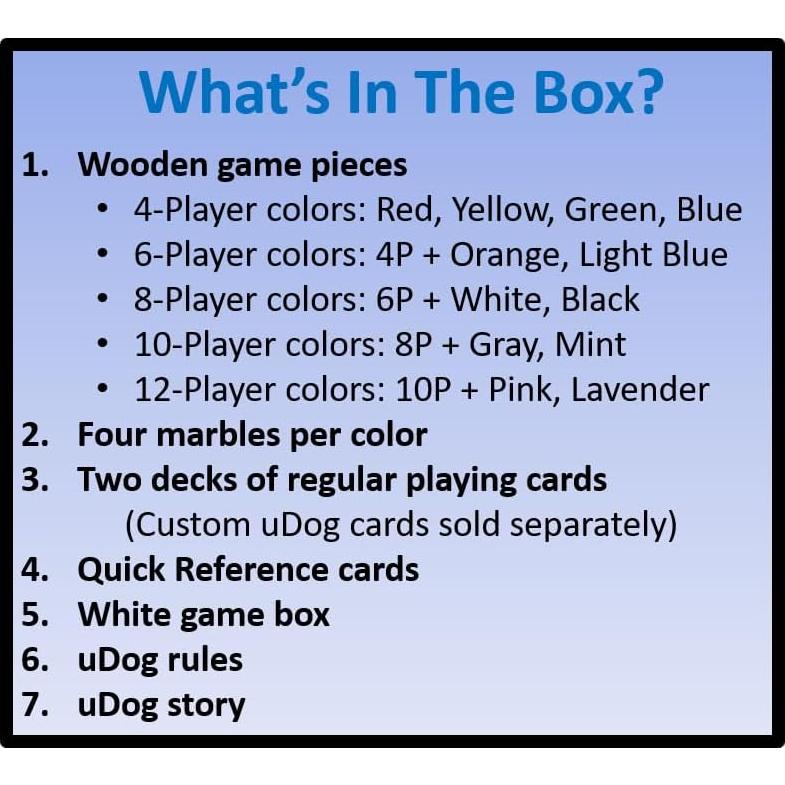 Juego de Mesa uDog | Diversión Familiar para 2-4 Jugadores