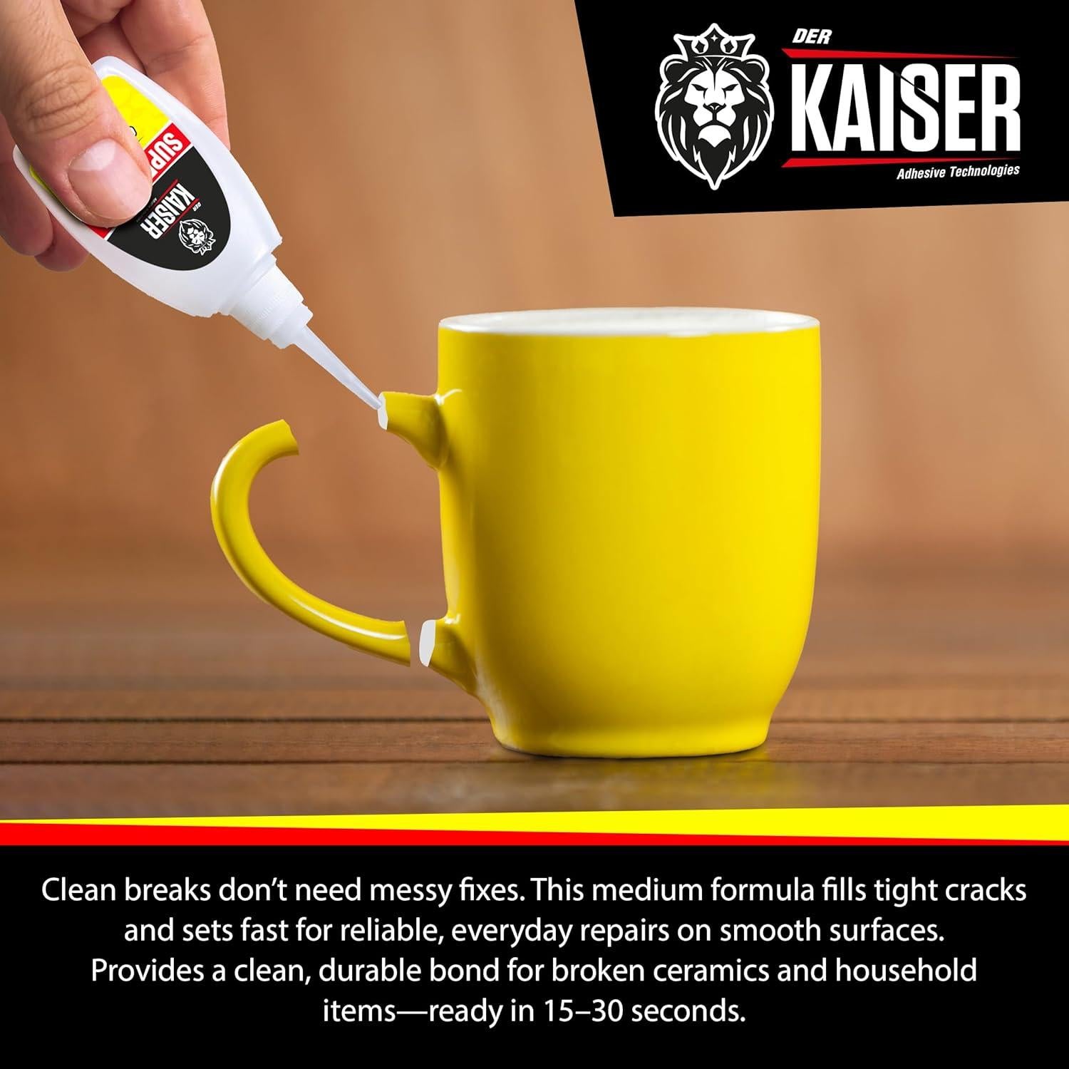 Pegamento Super Glue Der Kaiser 56.7 g - Secado Rápido para Madera y Plástico