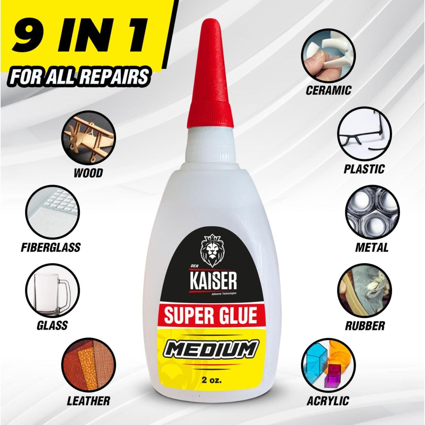 Pegamento Super Glue Der Kaiser 56.7 g - Secado Rápido para Madera y Plástico