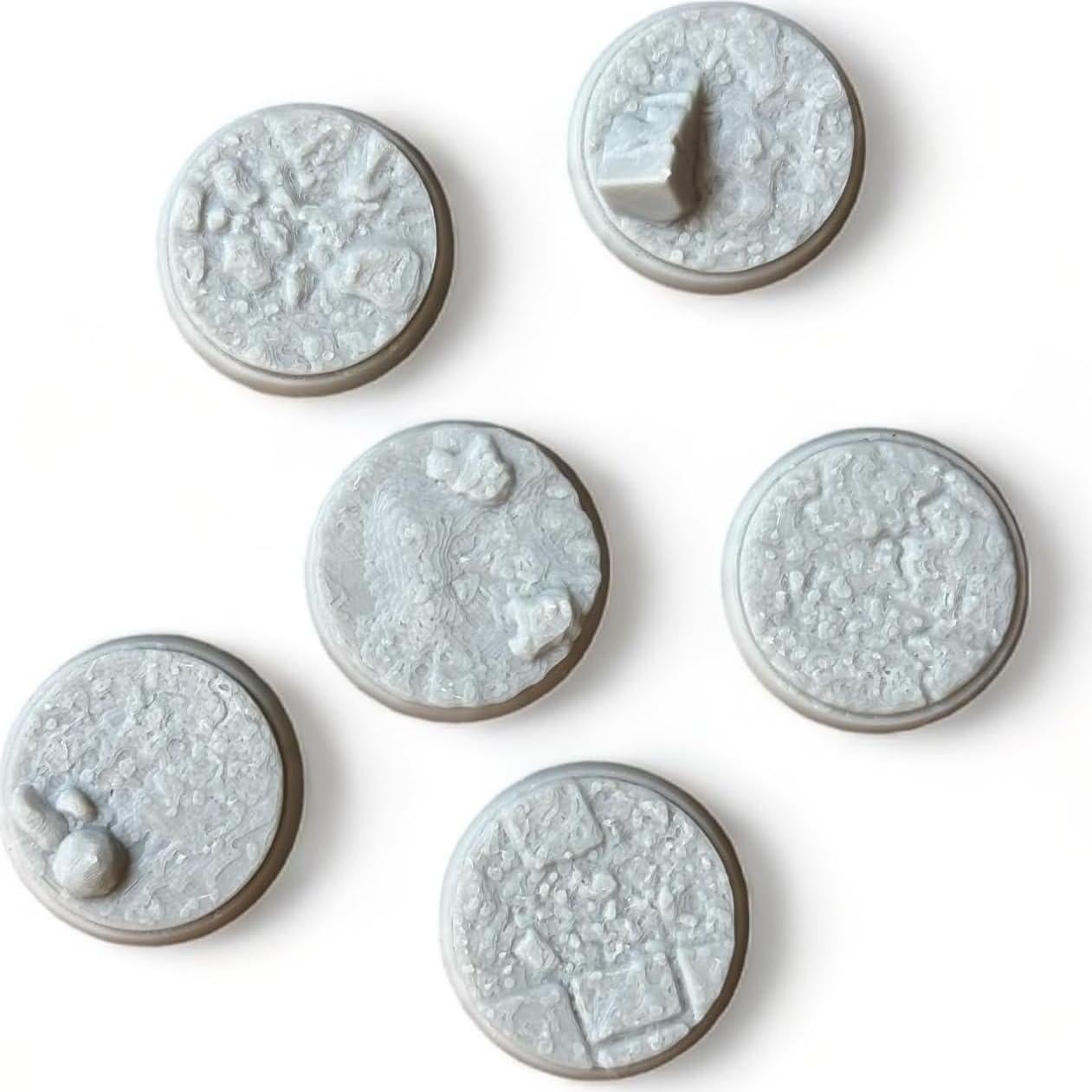 Bases de roca Tofer's Miniatures 32 mm x20 piezas para SAGA