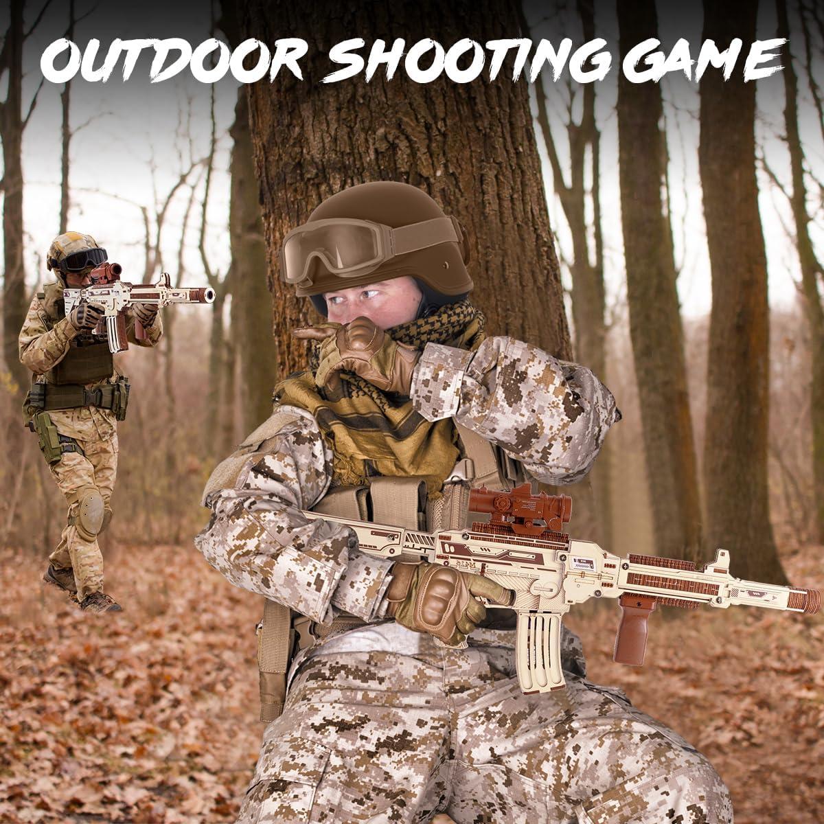 Rompecabezas 3D de Madera VATOS M416 con Dardos de Espuma