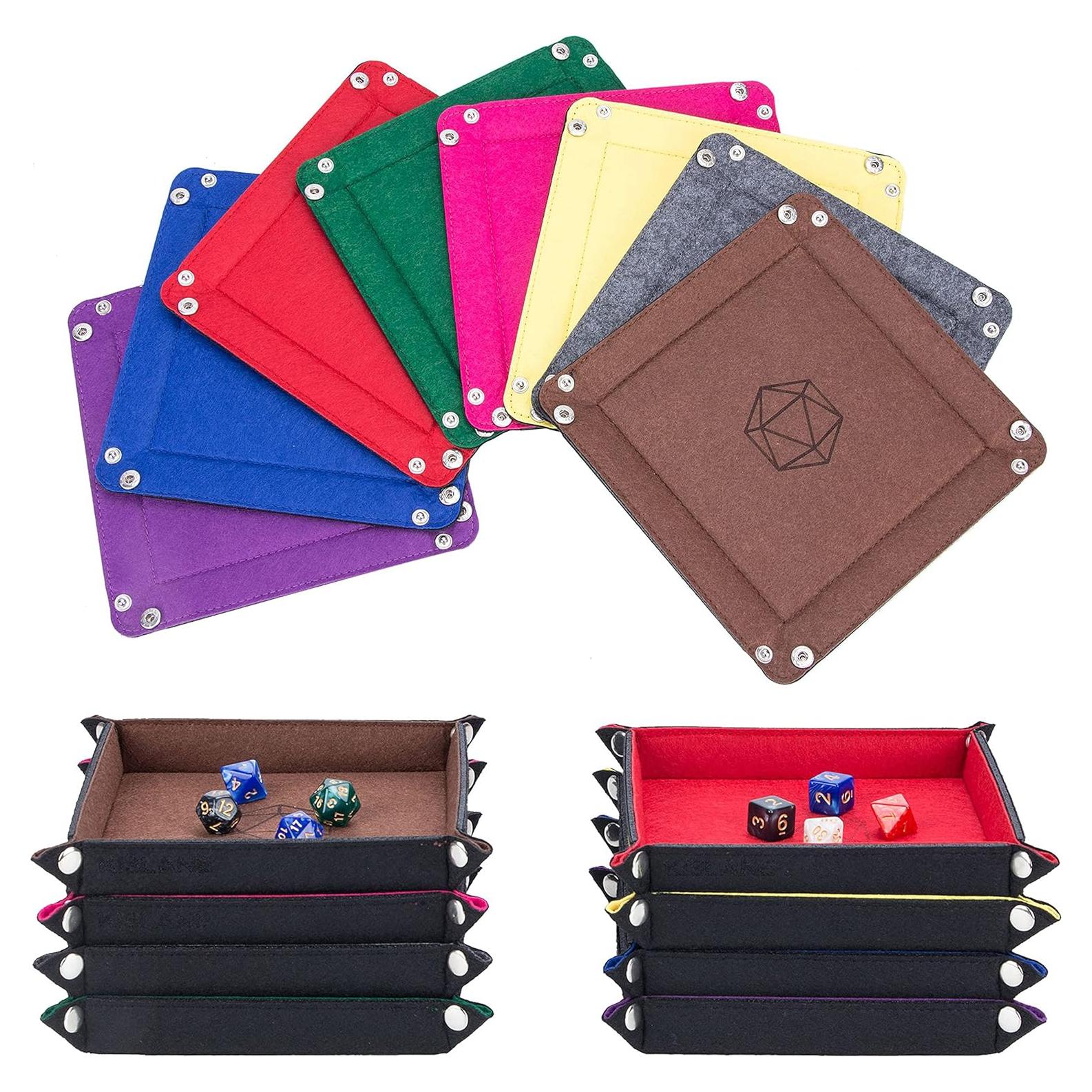 Bandeja de Dados Plegable KISLANE Cuadrada Fieltro 8 Colores