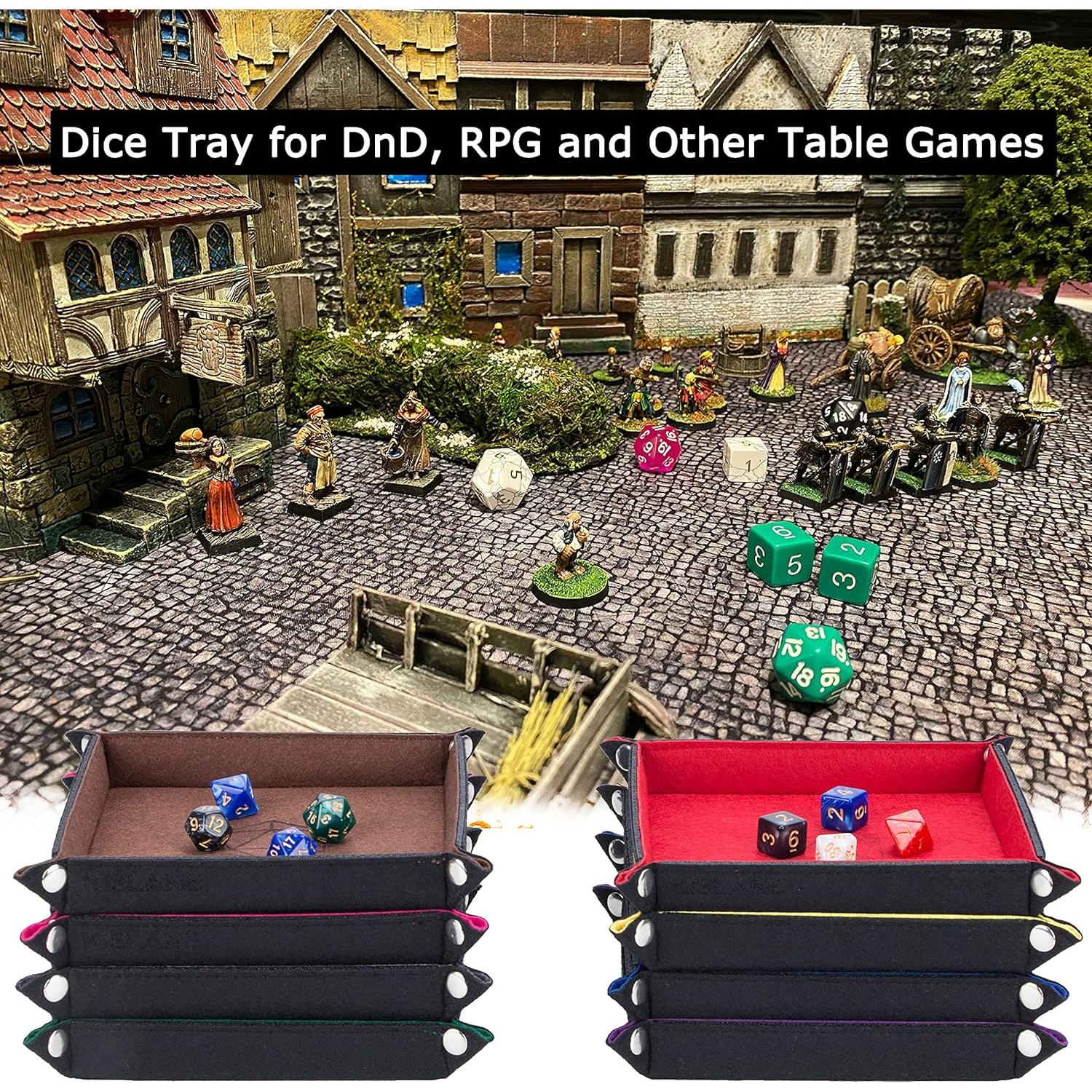 Bandeja de Dados Plegable KISLANE Cuadrada Fieltro 8 Colores