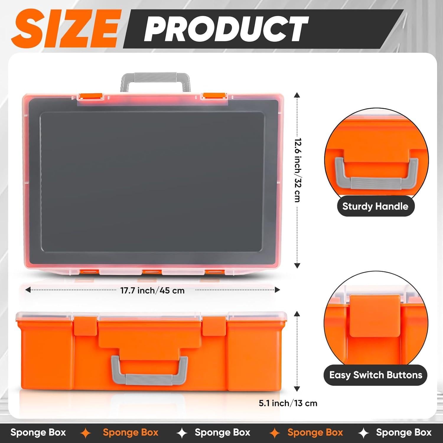 Caja de Transporte para Miniaturas D&D MADCAT 120 Ranuras Naranja