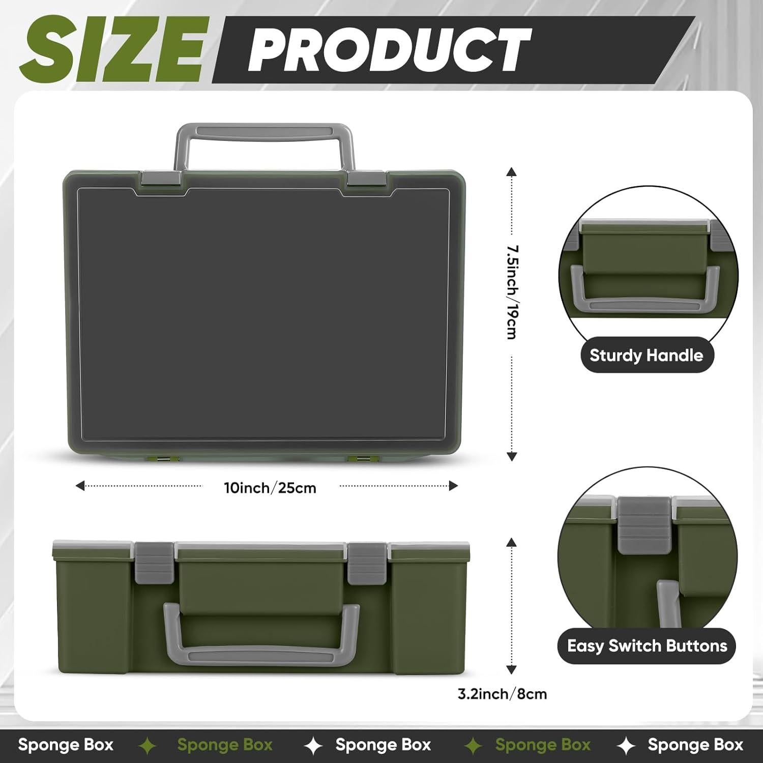 Caja de Transporte para Miniaturas MADCAT 32 Slots Espuma Verde