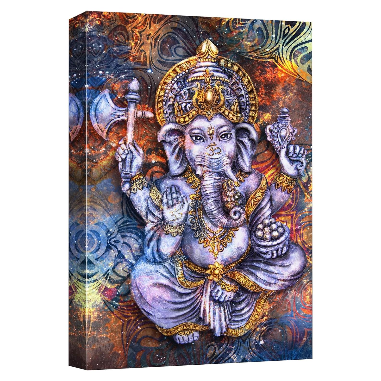 Lienzo Wall26 Ganesha Colorido 91x61 cm Arte Zen