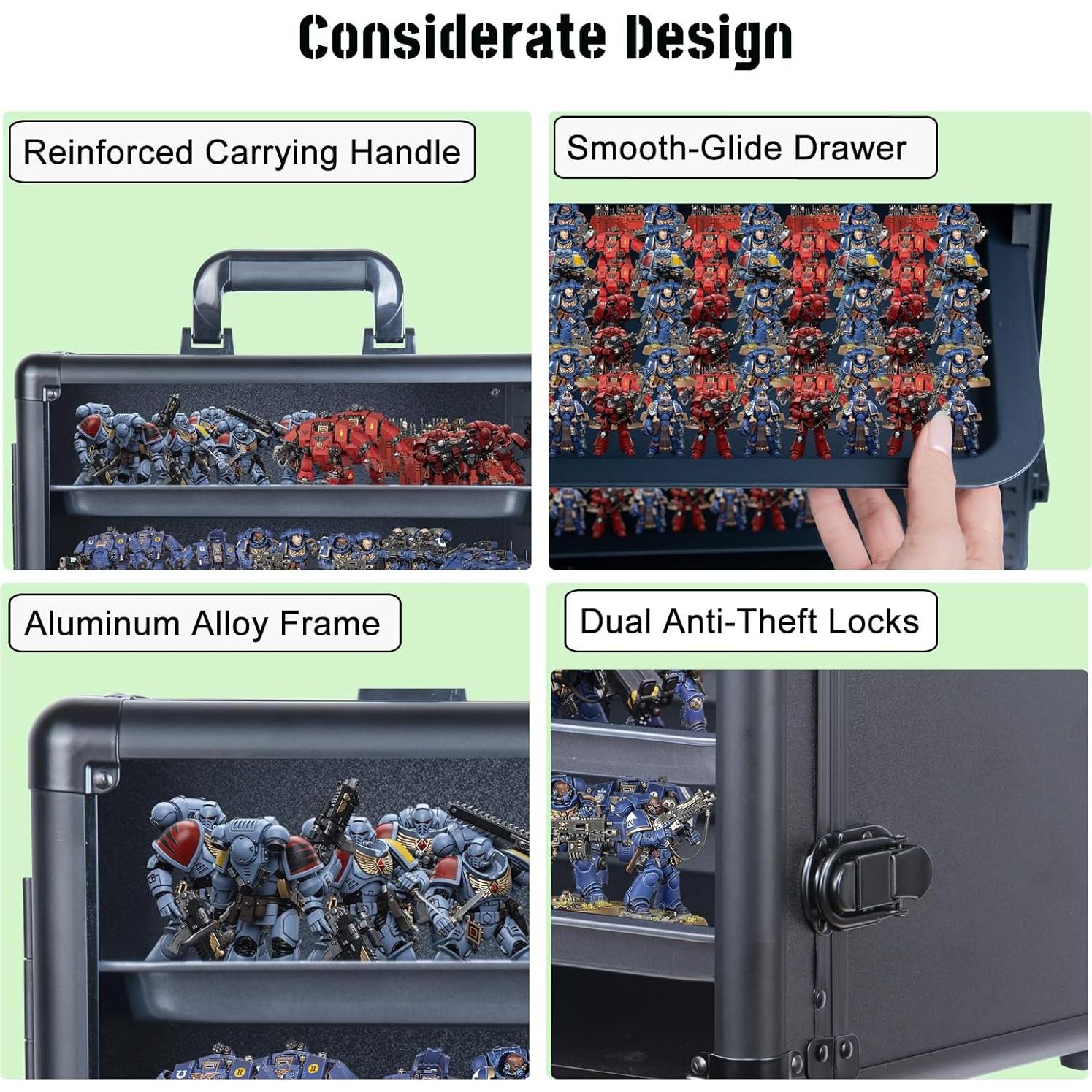 Caja de Almacenamiento de Miniaturas CROFEYTY 35.1x25.9x41.9cm