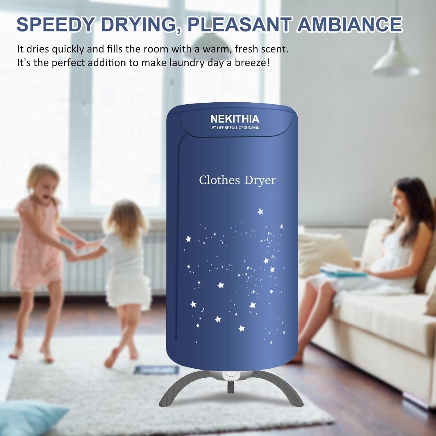 Secadora de Ropa Portátil Nekithia PYZ2231 900W Compacta