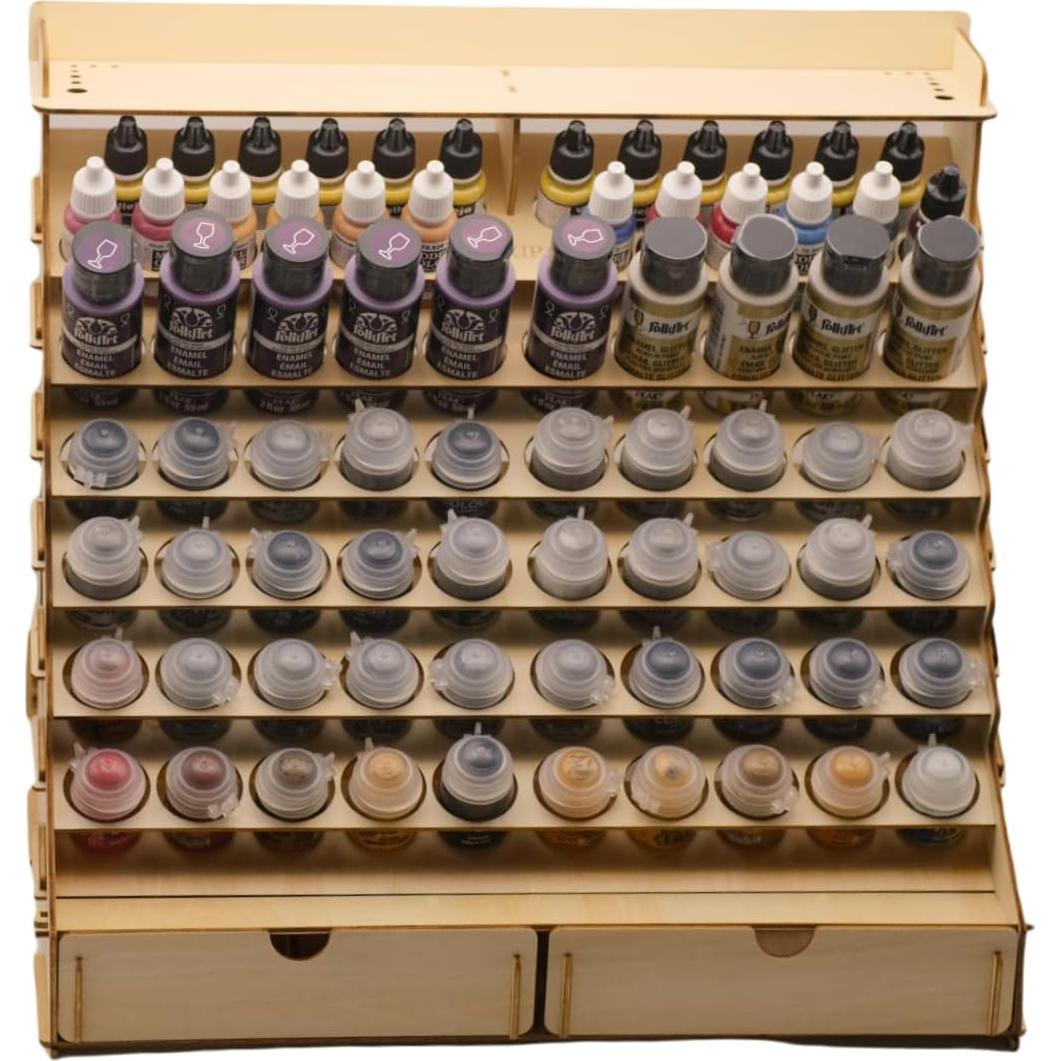 Organizador de Pintura SOKIPA para 74 Botellas y 14 Pinceles