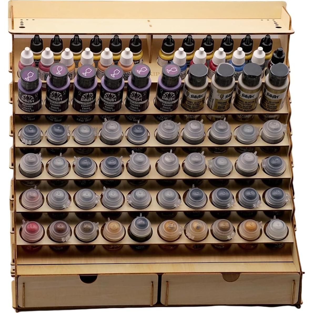 Organizador de Pintura SOKIPA para 74 Botellas y 14 Pinceles