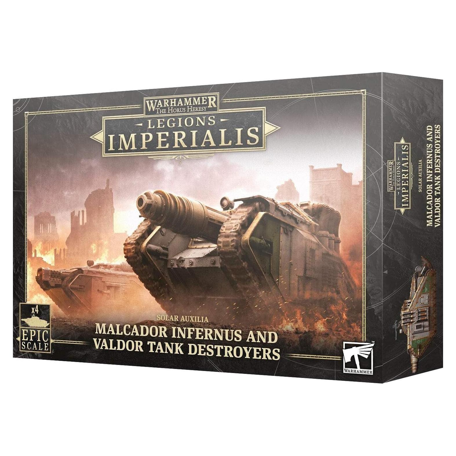 Tanques Malcador Infernus y Valdor Warhammer 40K - 124 Piezas