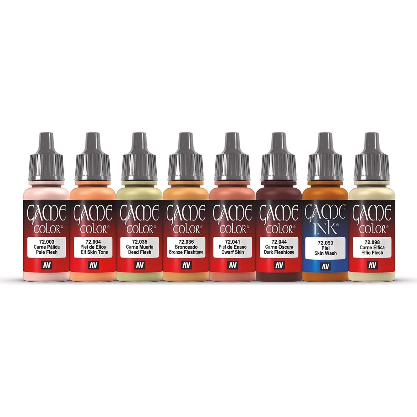 Juego de Pinturas Acrílicas Vallejo Tonos de Piel 8 Colores