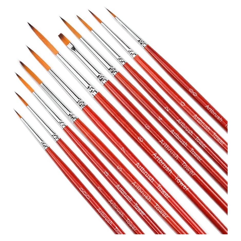Juego de Pinceles Detallados Artbrush Tower - 11 Piezas Nylon