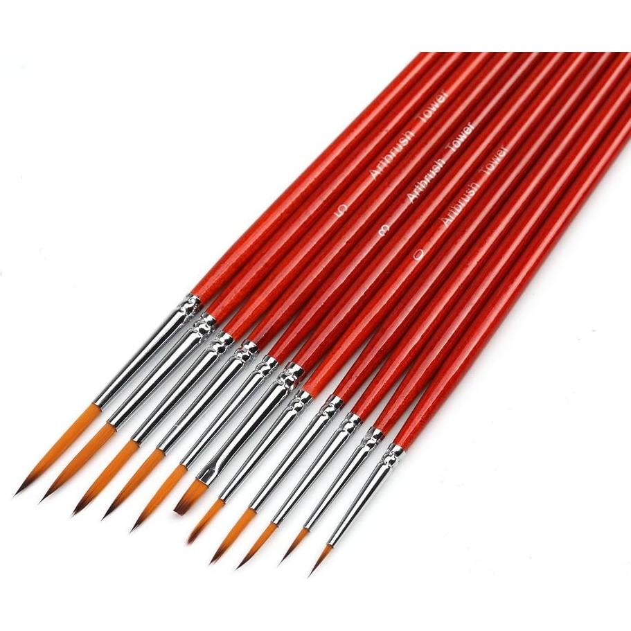 Juego de Pinceles Detallados Artbrush Tower - 11 Piezas Nylon