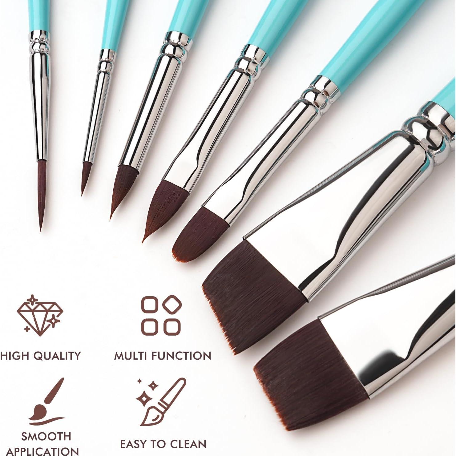 Juego de Pinceles para Pintura Facial Fuumuui 7 Pcs Profesional