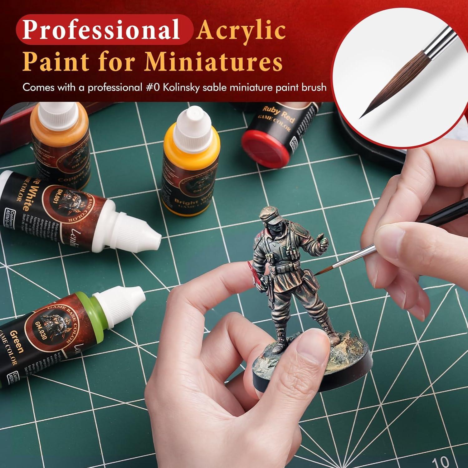 Juego de Pintura Acrílica Profesional 16 Colores Lenbicki 20ml