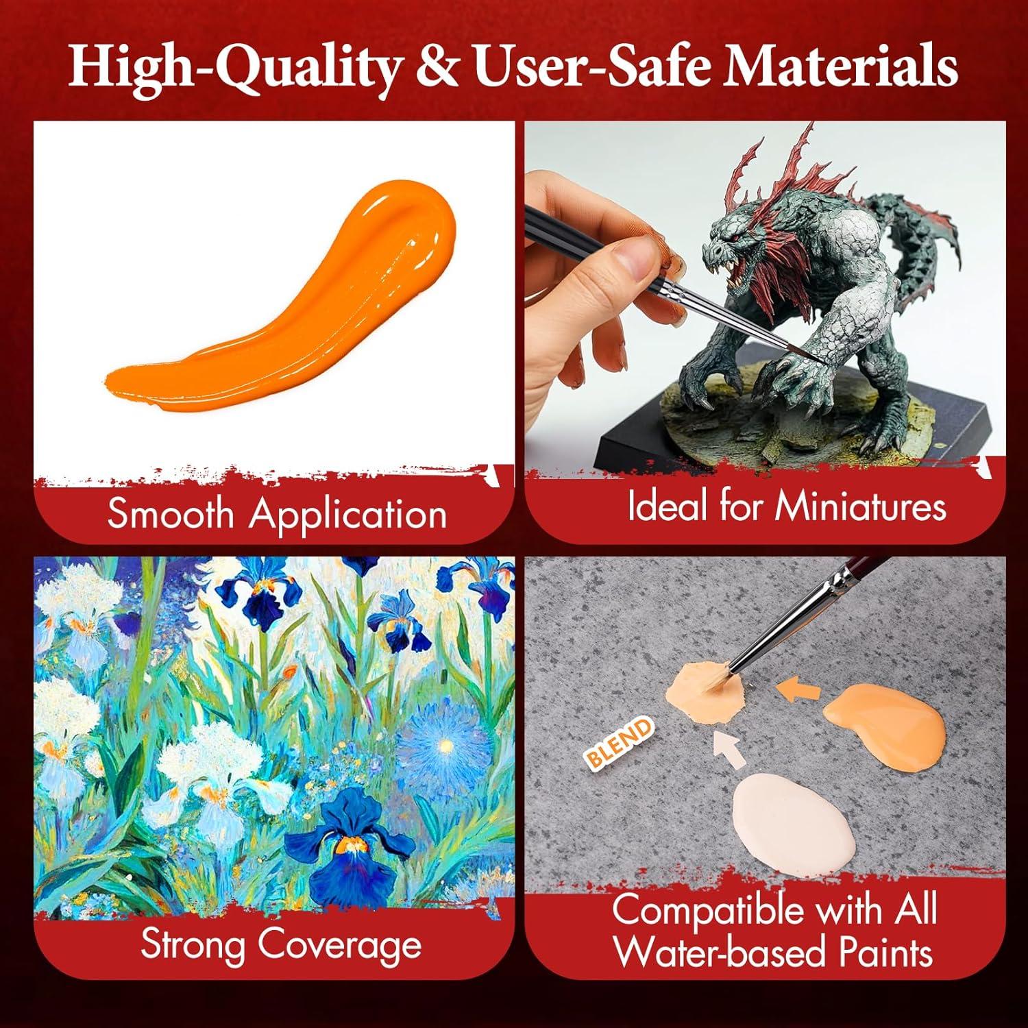 Juego de Pintura Acrílica Profesional 16 Colores Lenbicki 20ml