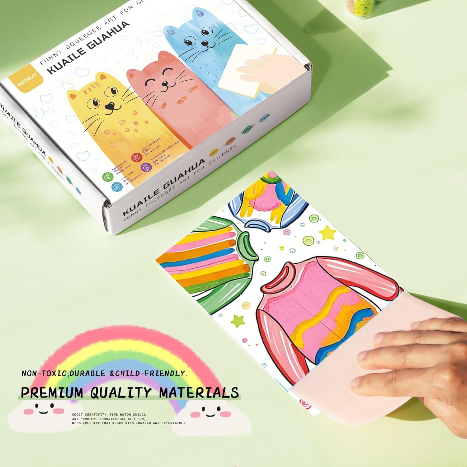 Kit de Arte de Rasguño Arcoíris EGOBUY para Niños 20.6x13cm