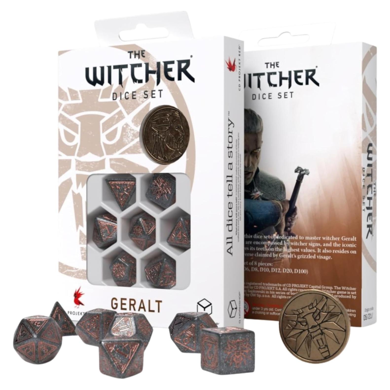 Juego de Dados The Witcher Geralt Q Workshop 7 Poliedricos
