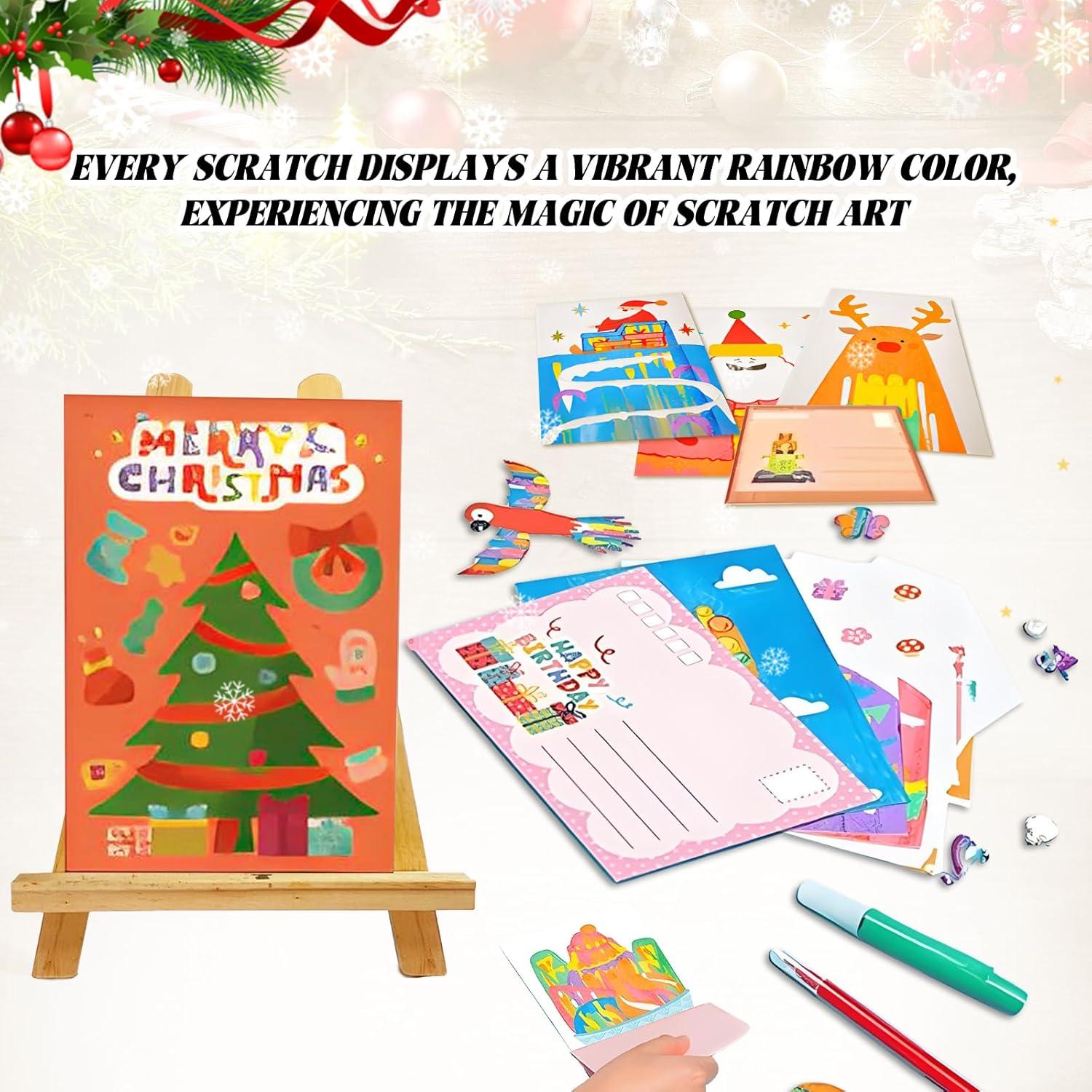 Kit de Arte de Rasguño Arcoíris EGOBUY para Niños 20 Piezas