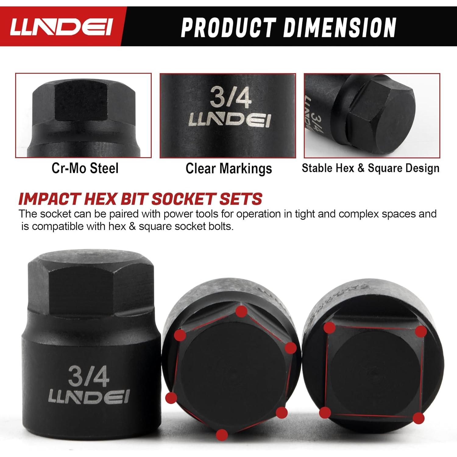 Juego de Controladores Hexagonales LLNDEI 30 Piezas 3/8"